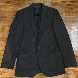 J.Crew Ludlow Blazer 36R – English Wool – Charcoal Gray Suit Jacket
